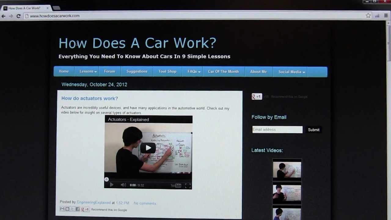 How Does A Car Work Official site YouTube
