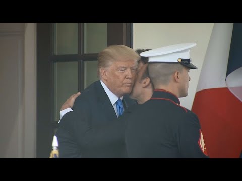 Macron Arrives at White House Ahead of Talks With Trump