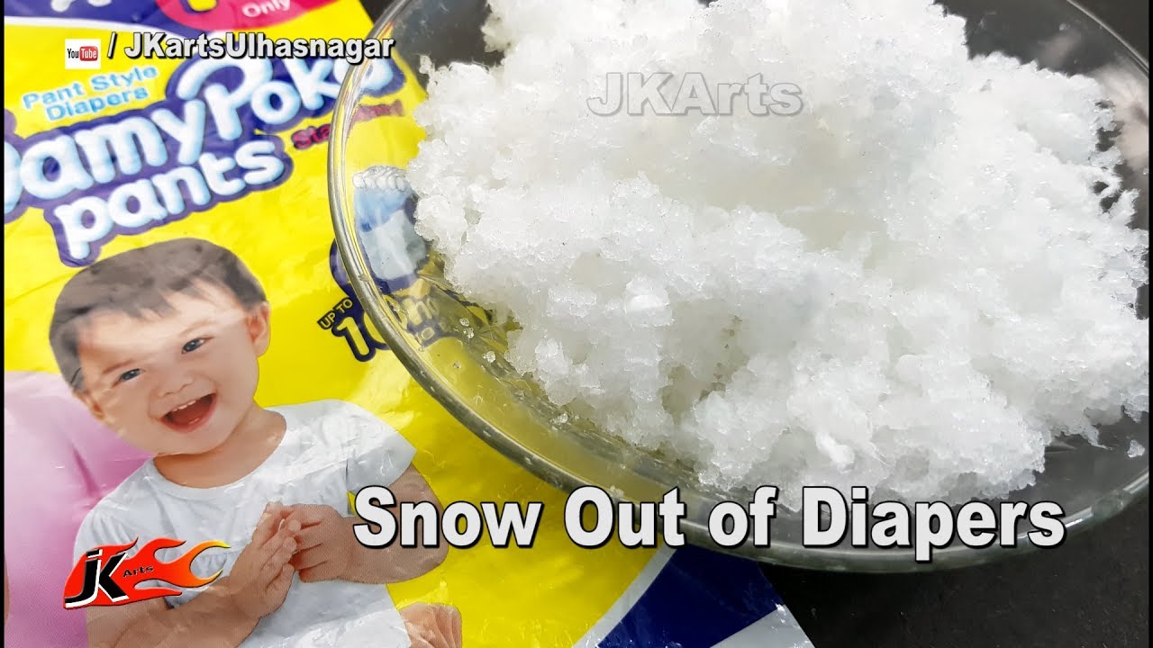 How To Make Fake Snow With Diapers Christmas Crib Decorating Ideas JK Arts 1321 YouTube