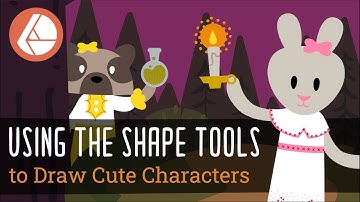 Using the Shape Tools to Draw Cute Characters | Basic Affinity Designer Tutorial