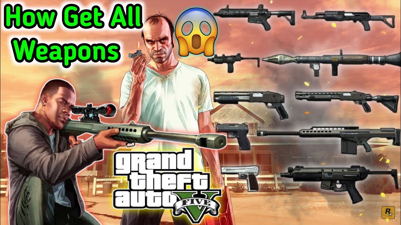 GTA 5 ALL WEAPONS CHEAT / HOW TO GET ALL WEAPONS IN GTA 5 / GOLDEN