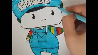Drawing and coloring Pepe. For Kids.