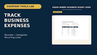 Information Small Business Expense Tracker Tutorial | Receipts, Categories & Recurring Costs Update
