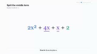 How to Factor 2x² + 5x + 2