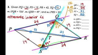 Properties of Parallelograms (Finding the Missing Sides and Angles)