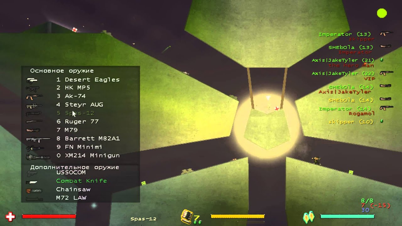 Soldat 2D Deathmatch Gameplay