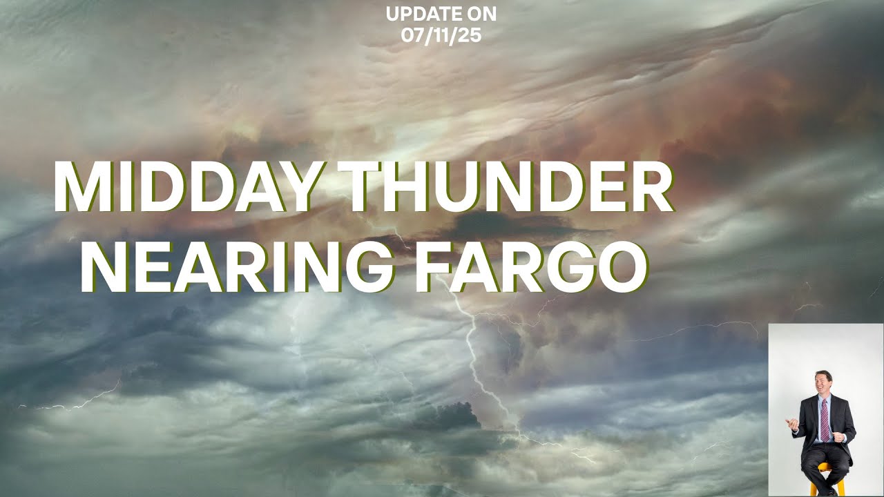 ⚠️⛈️ THUNDER NEARING FARGO - A Radar Update Now.