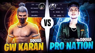 pro nation Squad vs Gw karan squad