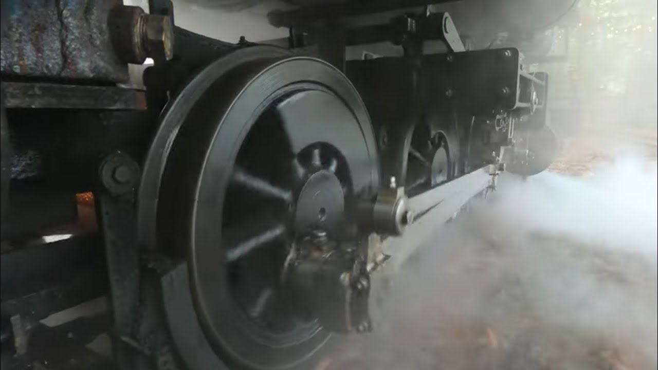 Wheel & Cab View Steam Train at Redwood Valley Railway Winterfest 2024