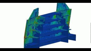 Explosion analysis of the blast wall of a FPSO ship (NB! slower version).