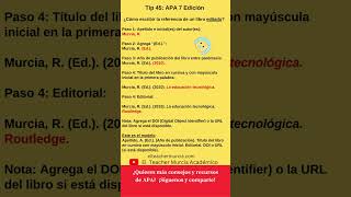 Referenciar libro con editor | Normas APA 7 edición, LA MÁS ACTUALIZADA