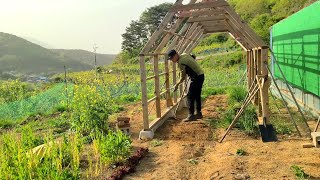 틀밭만들기/감나무가지치기 by 두메산골 Rural Life in Korea 7,480 views 1 year ago 9 minutes, 37 seconds