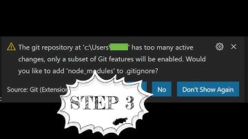 The Git repository has too many active changes, only a subset of git features will be enabled