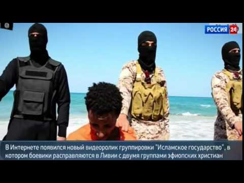 Игил опубликовал жестокий видеоотчет из крокус сити. Казнь коптов в Ливии 2015.