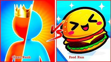 Giant Rush vs Food Run 🔥 Walkthrough Gameplay – All Levels UNLOCKED | EPIC 888