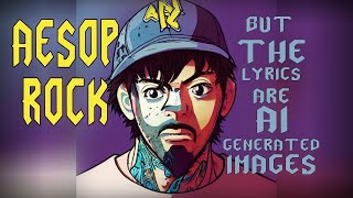 Keep Off The Lawn Remix - Aesop Rock - But the lyrics are Ai generated images