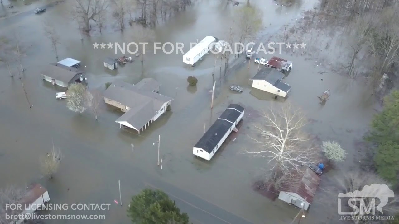 03062018 Humnoke, AR Levee Breach Flooding and Repair Drone YouTube