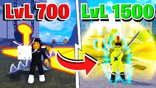 UPEI DO 700 AO 1500 NO BLOX FRUIT SENDO UM PIRATA  ROBLOX O FILME