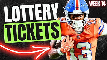 🚨 Week 14 LOTTERY TICKET Plays You Can’t Miss! 2025 Fantasy Football🚨