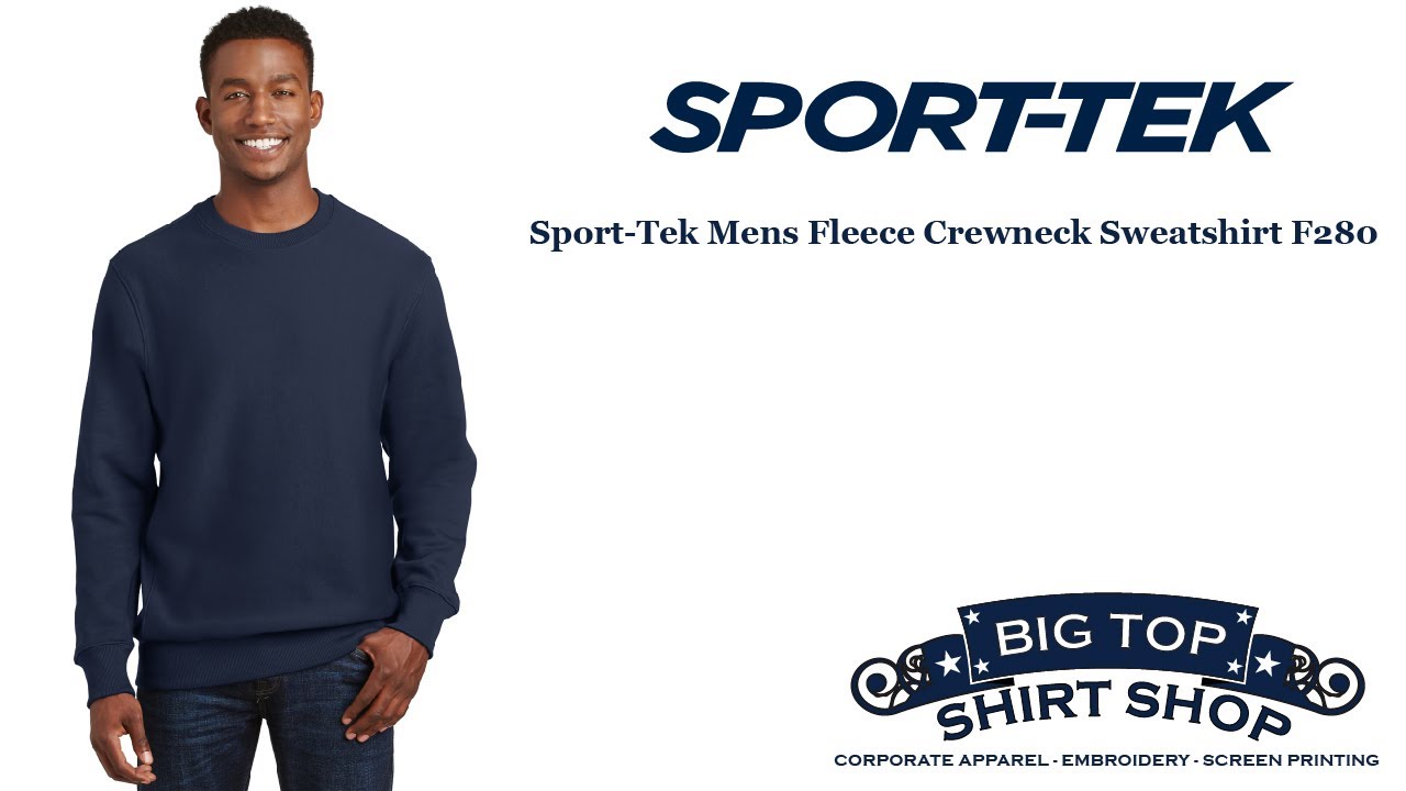Sport-Tek Men's Crewneck Sweatshirt - 9-ounce Cotton/Poly Blend - Classic Fit