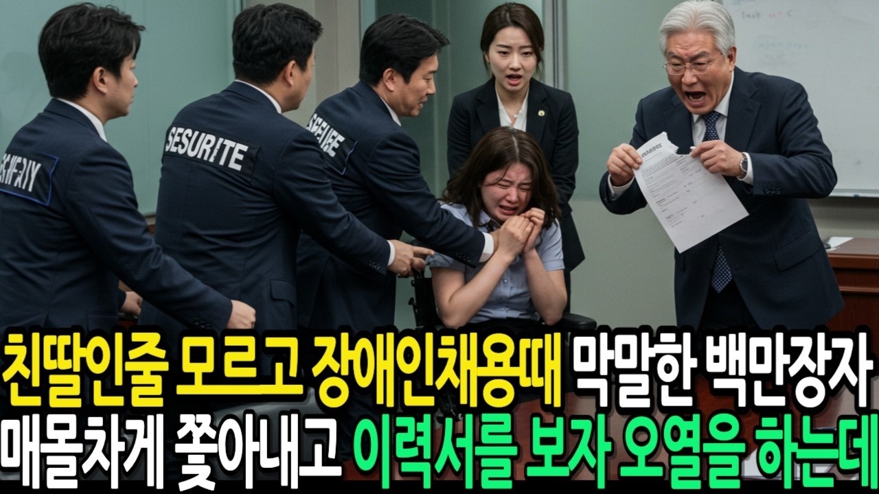 친딸인줄 모르고 쌍욕 한  백만장자 매몰차게 쫓아내고 이력서를 보자 오열을 하는데