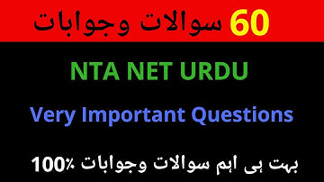 60 Questions Answers UGC NET JRF URDU | Nazeer akbarabadi | Masnawi Ugc Net Urdu | Most Expected