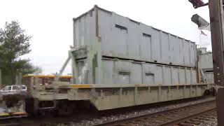 #3030 CSX D765-06 Loaded Double Stack trash train with a awesome crew