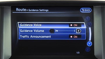 2014 Infiniti QX70 -  Voice Guidance (if so equipped)