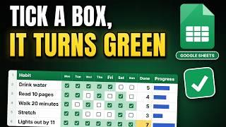 How to Make a Habit Tracker in Google Sheets (Checkboxes Turn Green)