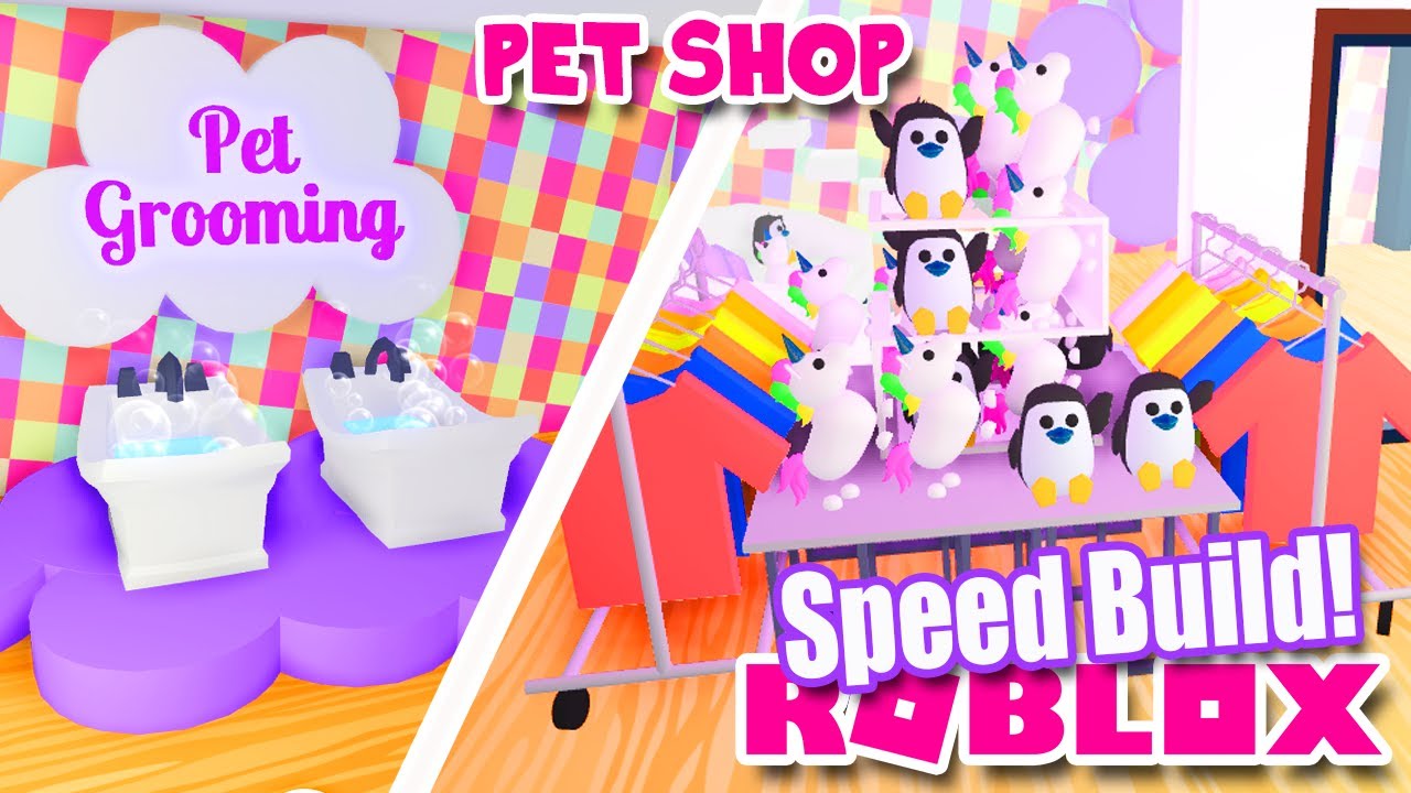Pet Accessory Clothing Store Speed Build In Adopt Me Roblox Update Youtube - roblox novos pets adopt me pet grooming club