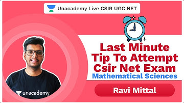 Last minute tip to attempt Csir net Exam Mathematical sciences| Mathematical Science | CSIR 2020 | R
