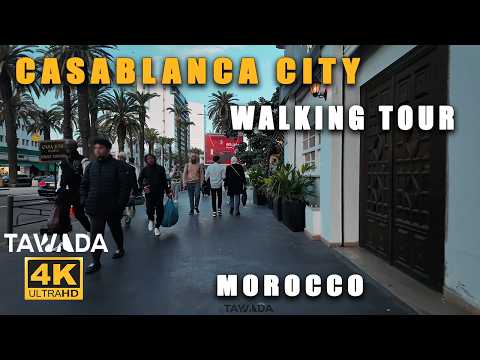 CASABLANCA City Walking Tour Casablanca Morocco 4K UHD 