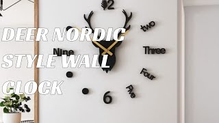 Deer Nordic Style Wall Clock