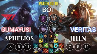 T1 Gumayusi Aphelios vs Veritas Jhin Bot - KR Patch 10.19