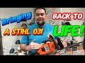 Restoring a Stihl 031 chainsaw! Complete disassembly, cleaning, piston replacement, paint &amp; assembly