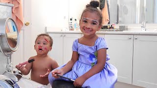 SAMIA DOES HER BROTHER'S MAKEUP