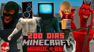 SOBREVIVÍ 200 días en un Apocalipsis de SKIBIDI TOILET en Minecraft HARDCORE y esto sucedió...