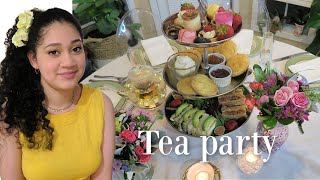 Hosting A TEA PARTY at home ! + American Teenagers reaction #diy #tablesetting #howto