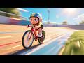 Whizz Whizz Racing Bike 🚴💨⚡ Fun Speed Song for Kids | Nursery Rhymes & Bicycle Adventure 🎶✨