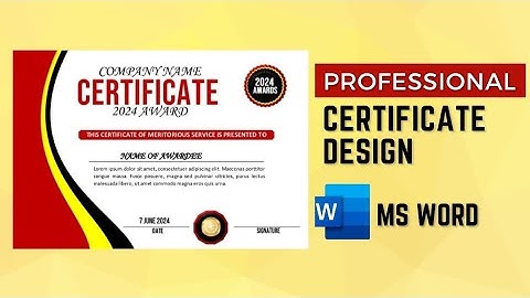 Create Stunning Graphics in Microsoft Word: Step-by-Step Guide (Professional Certificate Design)2024