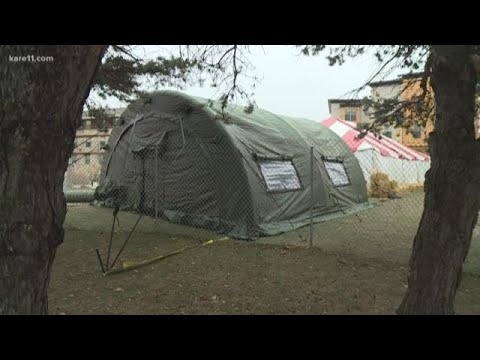 Military surplus tent brings a little help to homeless encampment 
