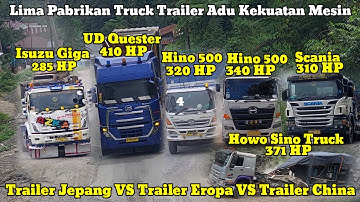 Bukan Kaleng Kaleng||Truck Howo Trailer China Buktikan Kualitas & Kekuatan Didepan Trailer Jepang