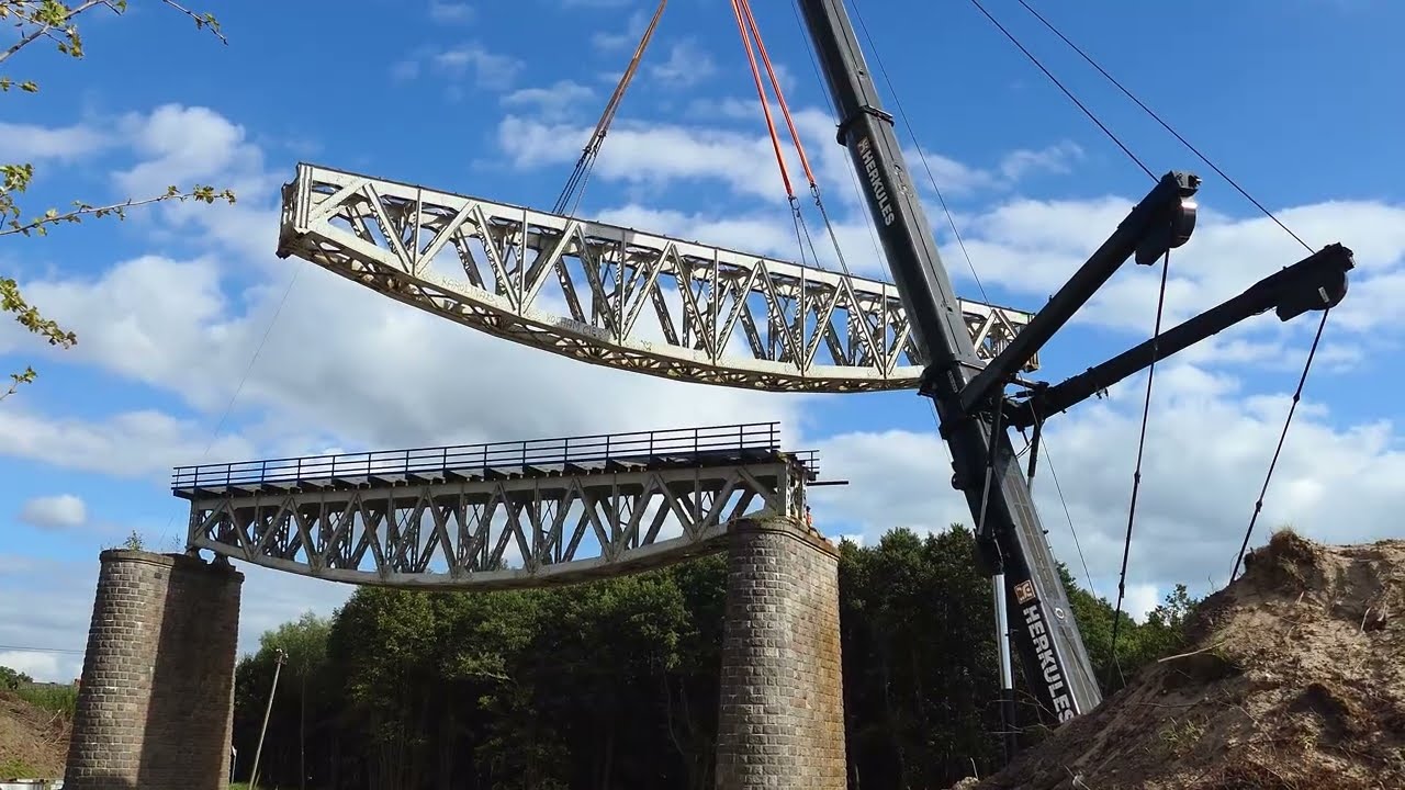 Demontaż drugiego przęsła mostu w Żukowie - 2025-08-11