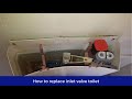 How to replace the water inlet valve on a toilet