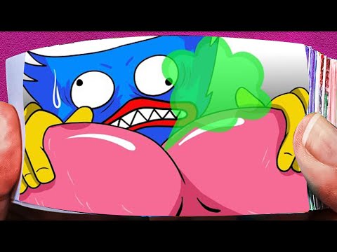 Kissy Missy farting leaves Huggy Wuggy stunned Flipbook | Poppy Playtime Animation Flipbook