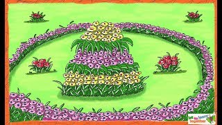 Drawing a simple Flower Garden | Fun drawing videos for kids