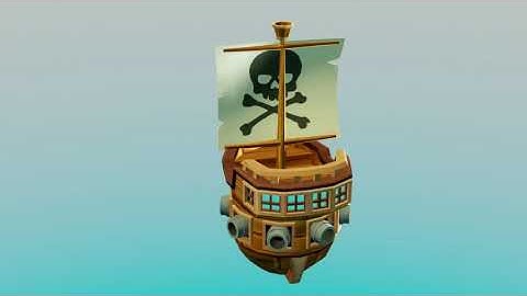 Pirate Ship 3D Game Model