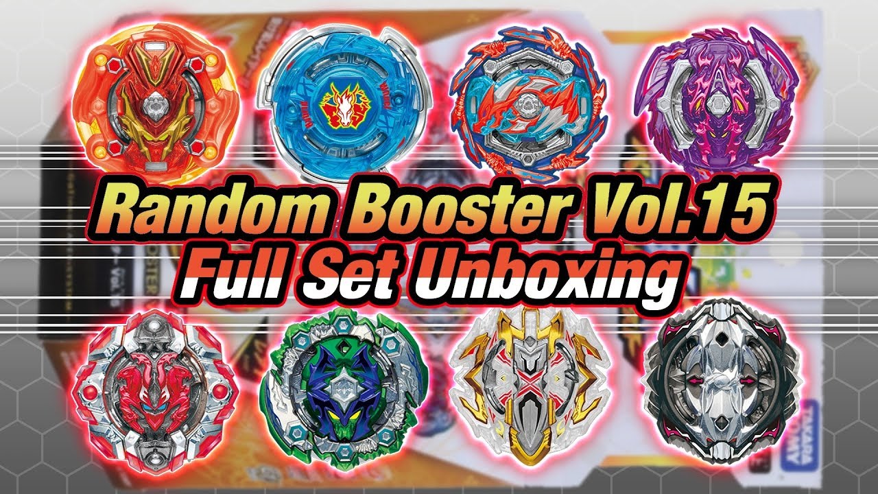 Unboxing B-140 Random Booster vol.15 Full set! - Beyblade Burst - ベイブレードバースト