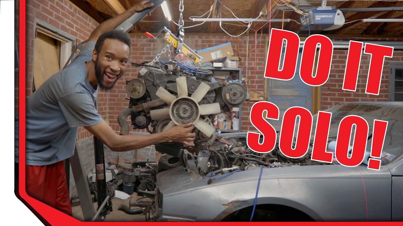 Pull An Engine Solo - Finally Pulling The Engine From The 300zx - YouTube