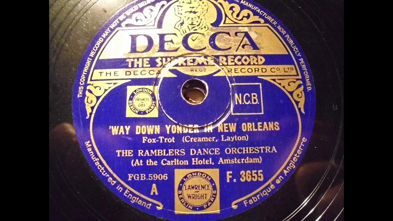 The Ramblers Dance Orchestra: Way down yonder in New Orleans (London 1933)